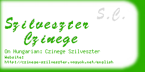 szilveszter czinege business card